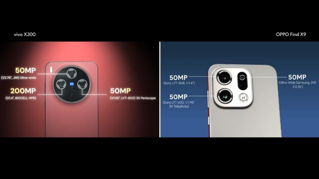 Oppo Find X9 vs vivo X300 Camera