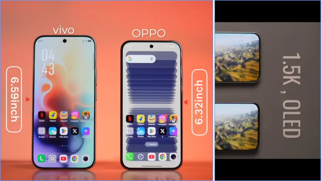 vivo V70 Elite vs OPPO Reno 15 Pro Mini Display