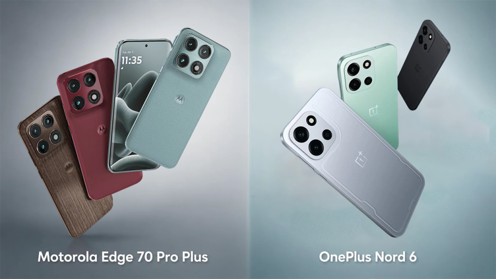 Motorola Edge 70 Pro Plus vs OnePlus Nord 6 design