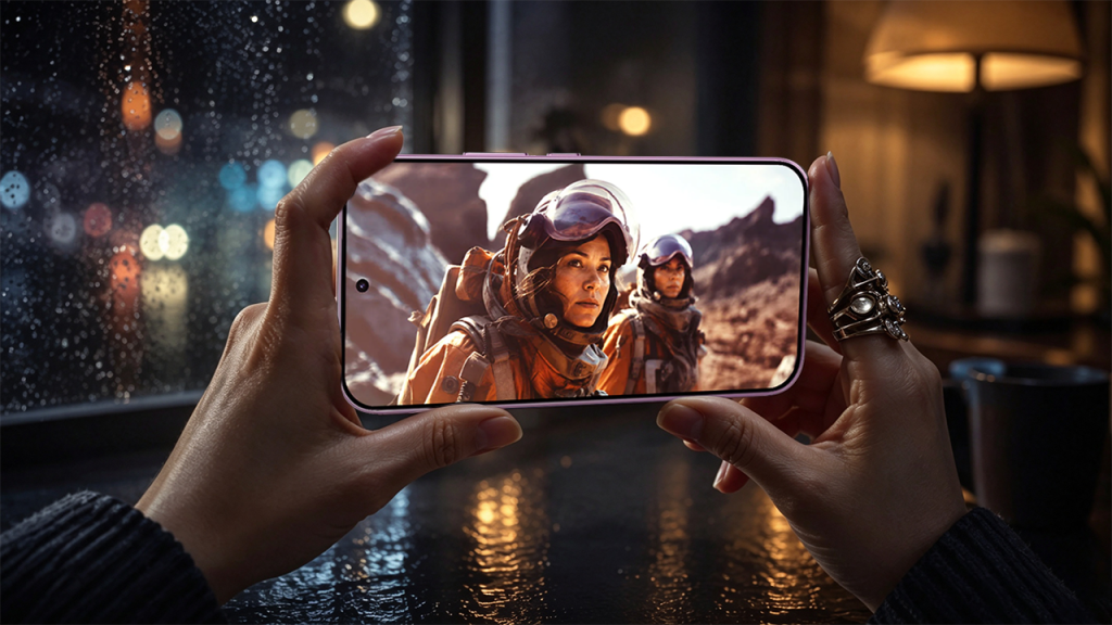 Xiaomi 17T AMOLED display playing HDR video