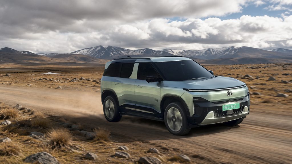 Tata Sierra EV driving